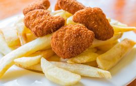 Chicken Breast Nuggets and Chips